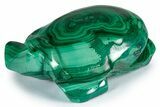 Flowery, Malachite Turtle Carving - DR Congo #337818-1